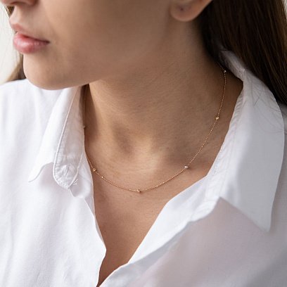 Золоте кольє "Кульки" кол01614 №2