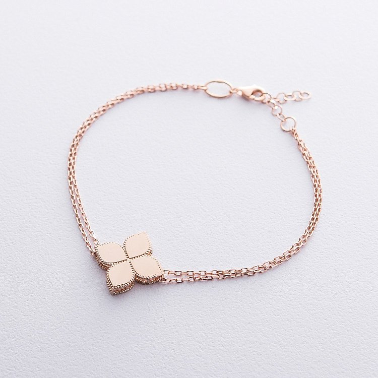 Золотий браслет "Конюшина" б04280 від ювелірного магазину Онікс