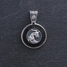 Срібний кулон "Знак зодіаку Козеріг" з ебеном 1041козеріг от ювелирного магазина Оникс