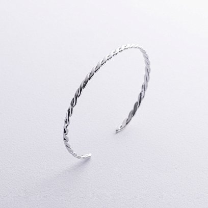 Жорсткий золотий браслет "Переплетення" б05369 №3