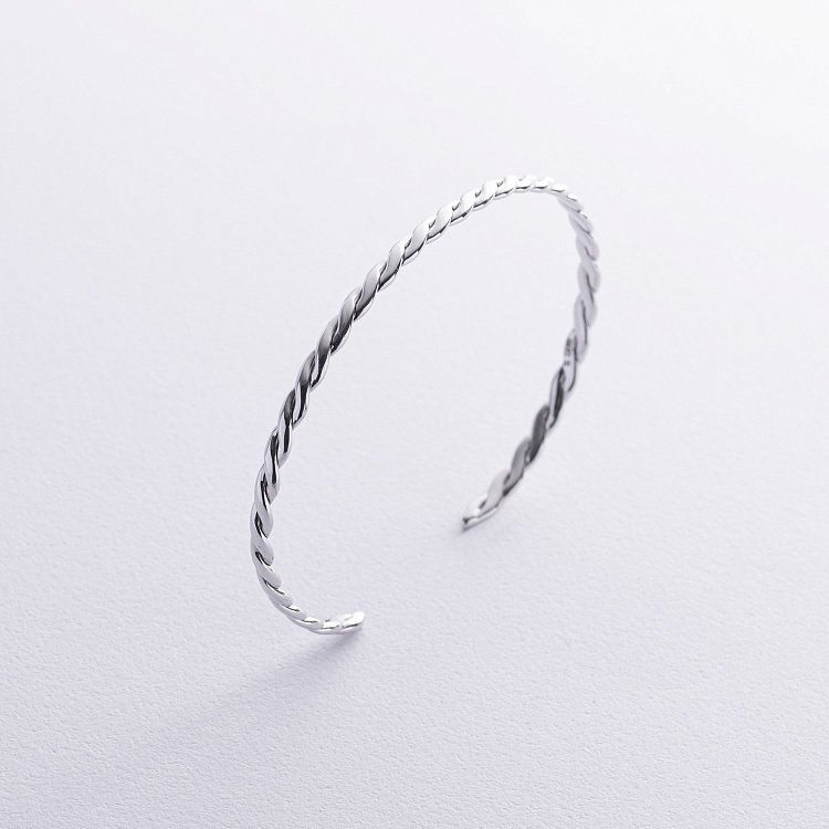 Жорсткий золотий браслет "Переплетення" б05369 від ювелірного магазину Онікс - 2