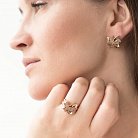 Золоті сережки "Метелики" з фіанітами с05536 от ювелирного магазина Оникс - 6