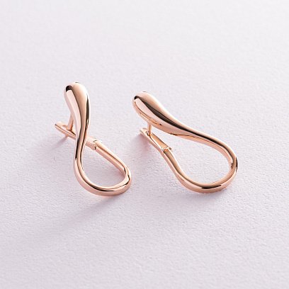 Золоті сережки "Крапельки" с07722 №2