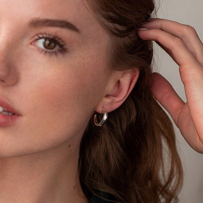 Серебряные серьги - пусеты "Сара" 122999 №2