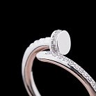 Эксклюзивное серебряное кольцо "Гвоздик" с фианитами 111729 от ювелирного магазина Оникс - 2