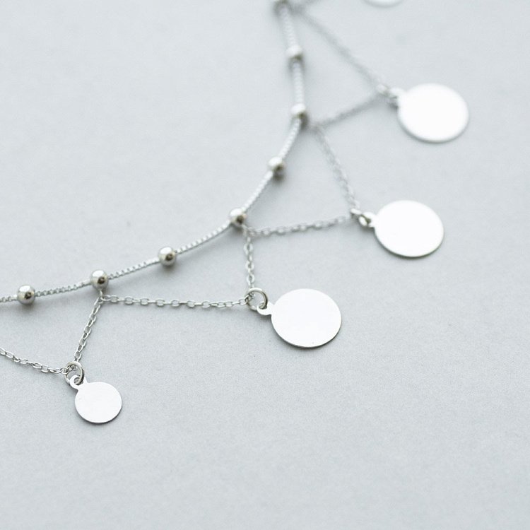 Срібне кольє з монетками 18701 від ювелірного магазину Онікс - 7