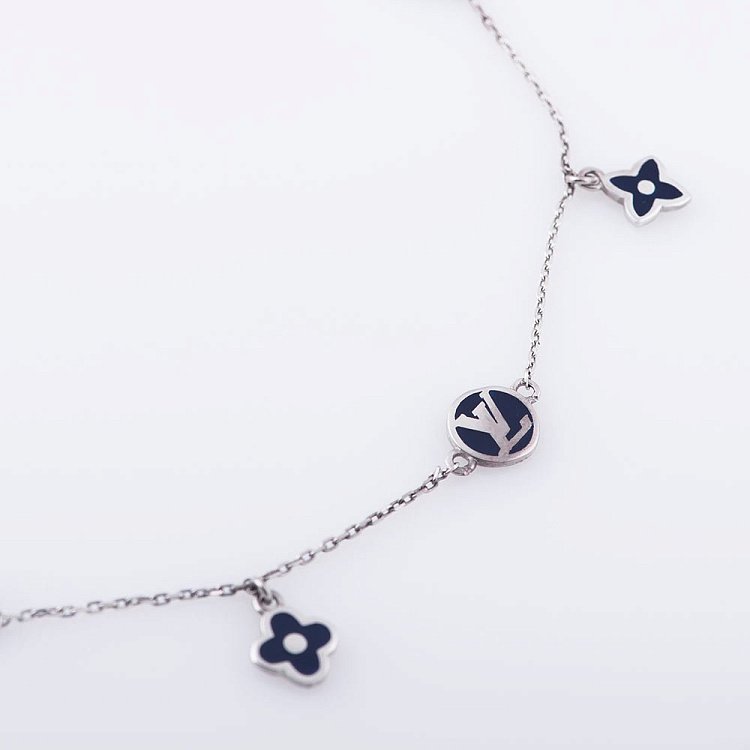 Золотий браслет "Конюшина" на ногу з емаллю б01914 від ювелірного магазину Онікс - 3