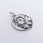 Срібний кулон "Лев" (можливе індивідуальне гравіювання) 1224 от ювелирного магазина Оникс - 6