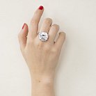 Срібний перстень з фіанітом 110814 от ювелирного магазина Оникс - 2