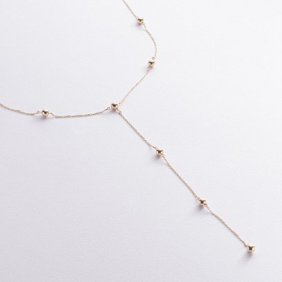 Колье 2 в 1 "Шарики" в желтом золоте кол01980