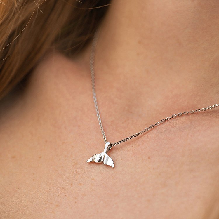 Серебряное колье "Хвост кита" 181056 от ювелирного магазина Оникс - 4