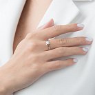 Заручальна каблучка в білому золоті (діамант) кх339 от ювелирного магазина Оникс - 3