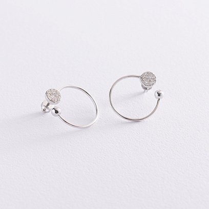 Золоті сережки "Моніка" з діамантами сб0486м №4