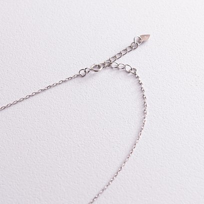 Срібне кольє - краватка "Кульки" 181122 №5