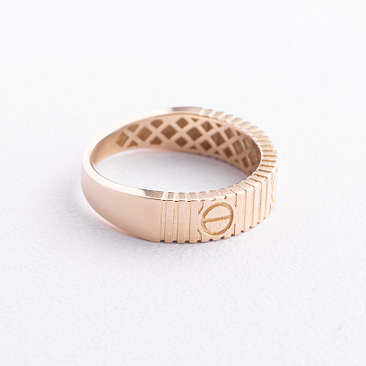 Каблучка "Love" у жовтому золоті к08424 №3