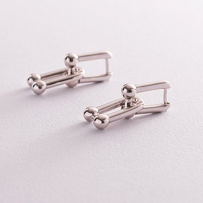 Серебряные серьги "Фантазия" 1285 №10