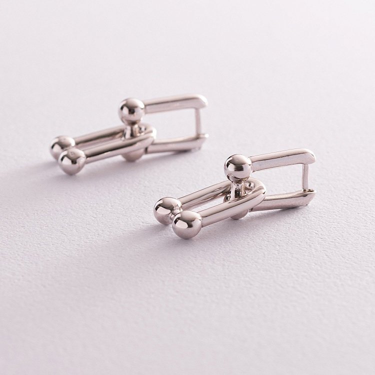 Серебряные серьги "Фантазия" 1285 от ювелирного магазина Оникс - 9