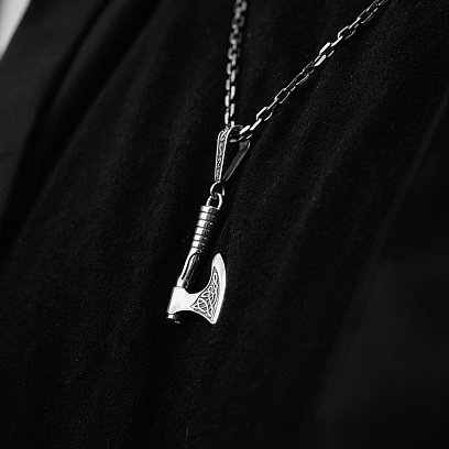 Серебряный кулон "Секира Перуна" 093 №4