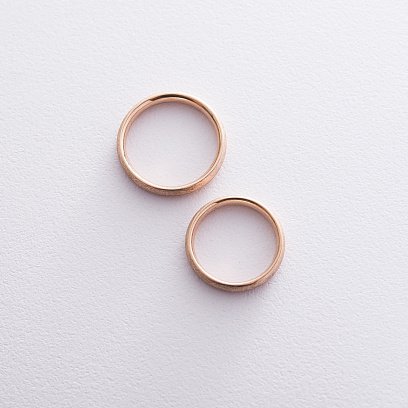 Золота обручка 4 мм (фантазійний мат) обр00407 №2