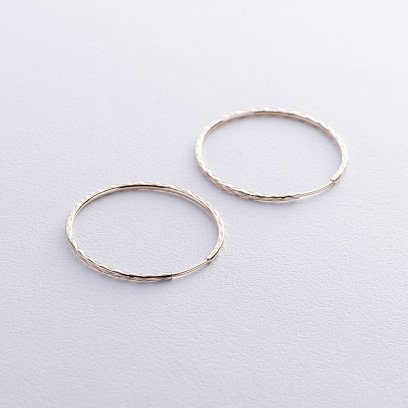 Серьги - кольца в желтом золоте с08697