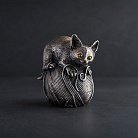 Срібна фігура ручної роботи "Кіт і клубок ниток" 23091 от ювелирного магазина Оникс