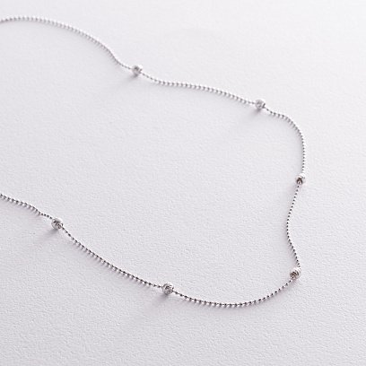 Кольє "Кульки" у білому золоті кол02451 №3