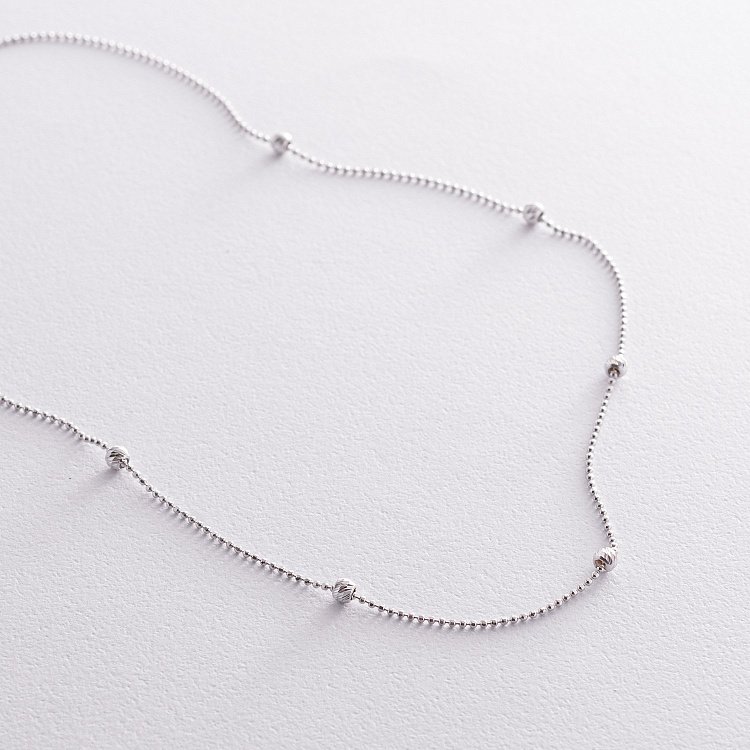 Кольє "Кульки" у білому золоті кол02451 від ювелірного магазину Онікс - 2