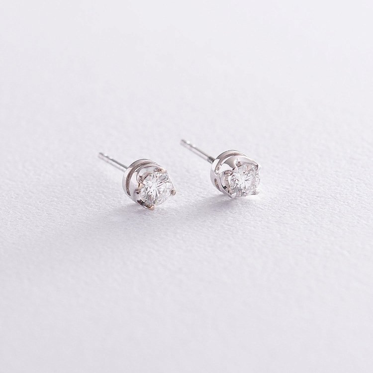 Золоті сережки - пусети з діамантами с174ar від ювелірного магазину Онікс