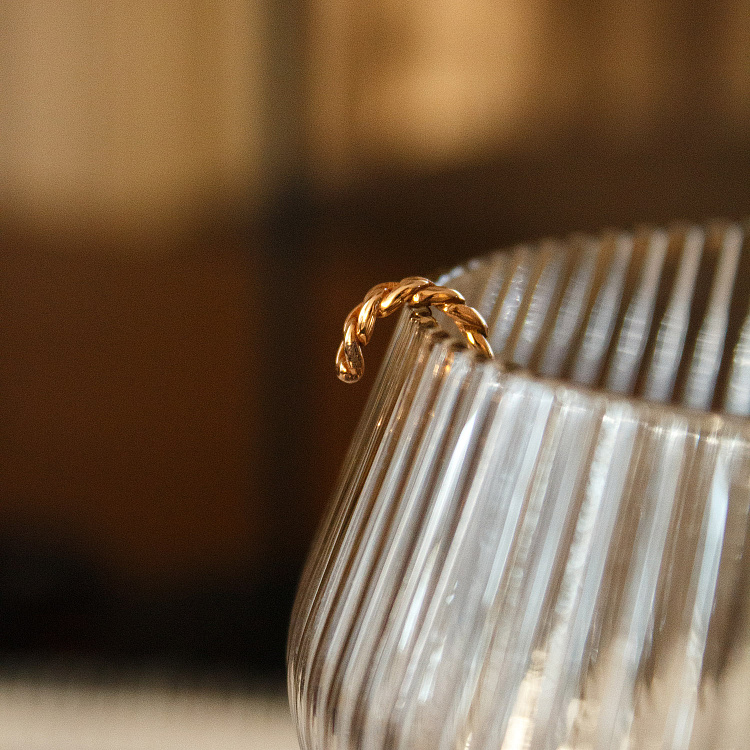 Серьга - каффа "Цепочка" в красном золоте с07912 от ювелирного магазина Оникс - 9