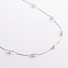 Срібне кольє з перлами 181377 от ювелирного магазина Оникс