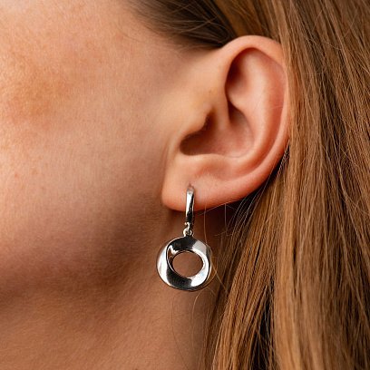 Серебряные серьги "Сияние" 122866