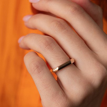 Кольцо "Дженнифер" в красном золоте к07420 №4