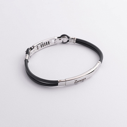 Мужской браслет с серебряной и золотой вставкой Zancan EXB272R-N №3