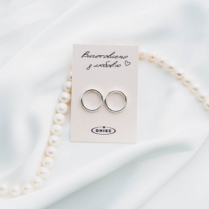 Серебряные серьги "Круговорот" 1.4 см 122491 №8