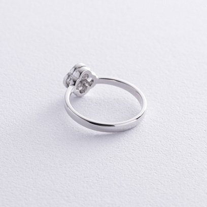 Золота каблучка "Конюшина" з діамантами 233791121 №5