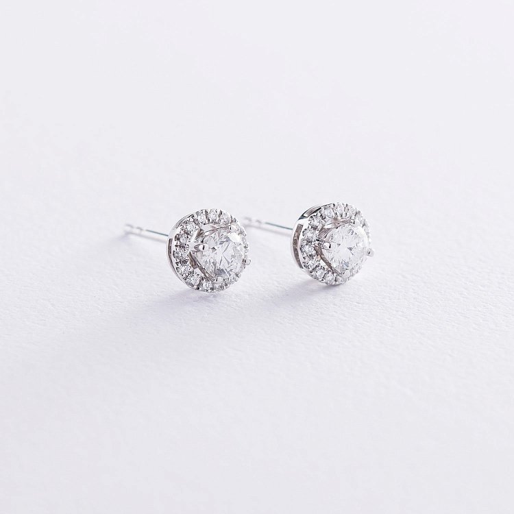 Золоті сережки - пусети з діамантами сб0336ri від ювелірного магазину Онікс