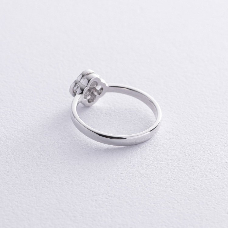 Золота каблучка "Конюшина" з діамантами 233791121 від ювелірного магазину Онікс - 4