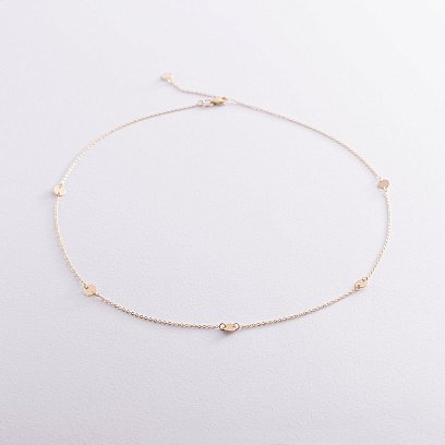 Колье "Монетки" в желтом золоте 860252М