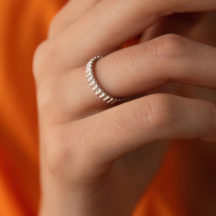 Кольцо "Бриттани" в белом золоте к07414 от ювелирного магазина Оникс - 11