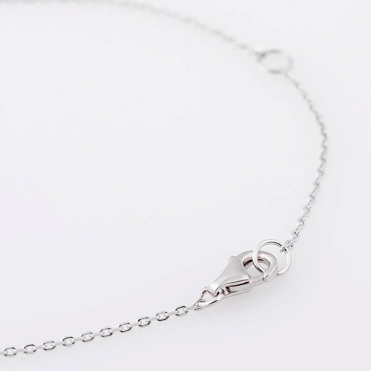 Серебряный браслет "Сердце с фианитом" 141115 от ювелирного магазина Оникс - 1