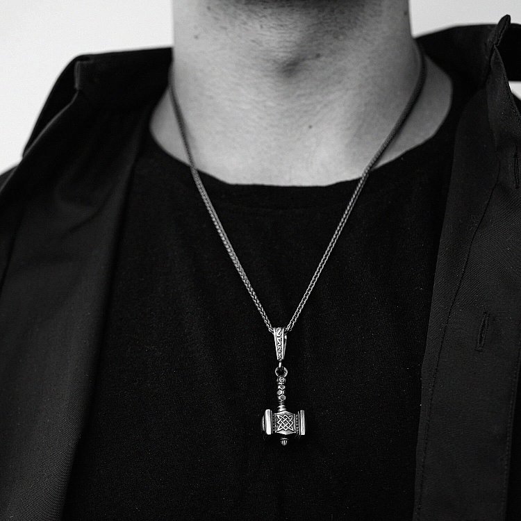 Серебряный кулон "Молот Сварога" 218 от ювелирного магазина Оникс - 18