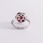 Серебряное кольцо (фианиты, пироп) 1386/1р-GARN от ювелирного магазина Оникс - 5