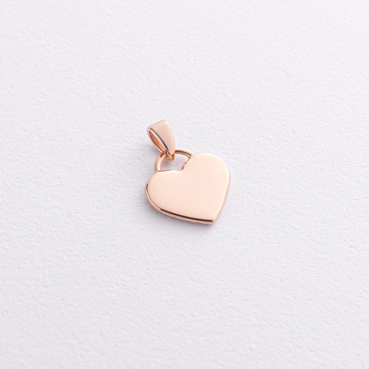 Кулон "Сердечко" в красном золоте п04007 от ювелирного магазина Оникс