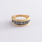 Серебряное кольцо "Цветочки" с позолотой 112298 от ювелирного магазина Оникс - 2