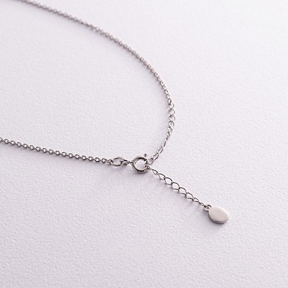 Серебряное колье "Круговорот" с фианитами 1102 №7