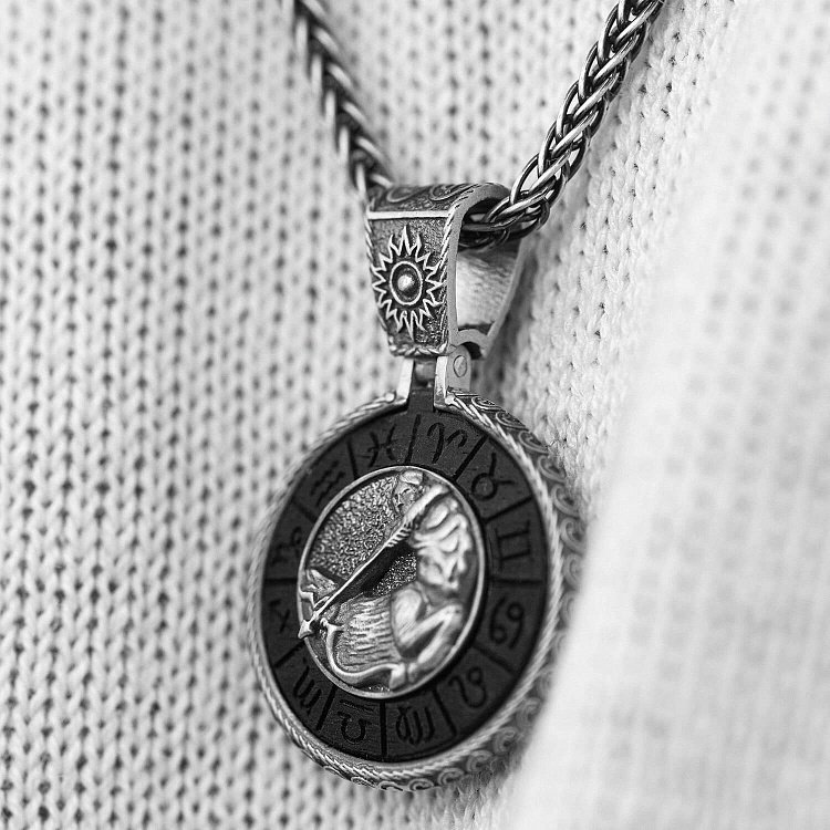 Серебряный кулон "Знак зодиака Стрелец" с эбеном 1041стрілець от ювелирного магазина Оникс - 3