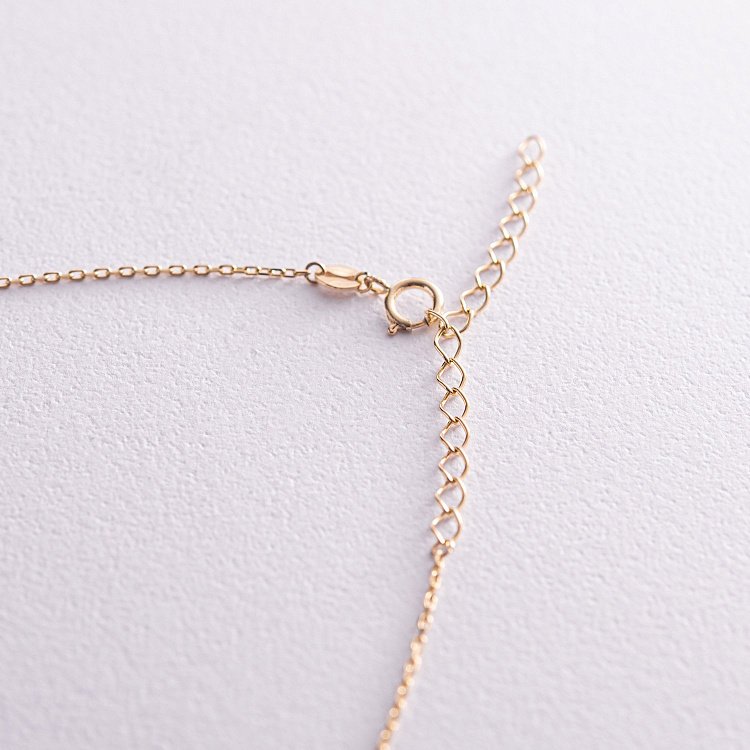 Кольє "Монетки" у жовтому золоті (фіаніти) кол02233 від ювелірного магазину Онікс - 6