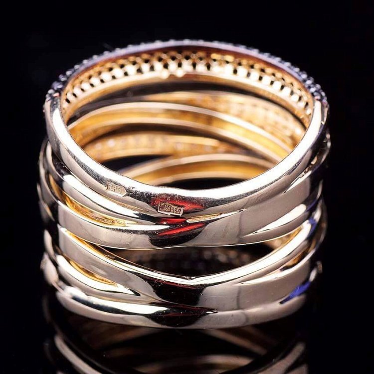 Золота жіноча каблучка к03302 від ювелірного магазину Онікс - 2