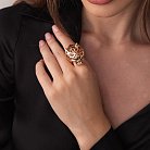 Кольцо "Пантера" в красном золоте (фианиты) к06767 от ювелирного магазина Оникс - 9
