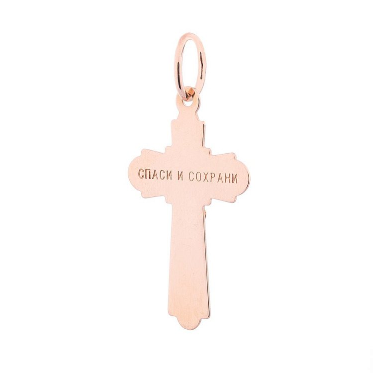 Золотой крестик п02287 - 1 Золотой крестик п02287 от ювелирного магазина Оникс - 1